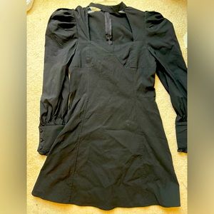 SHEIN black dress choker/puffy sleeves